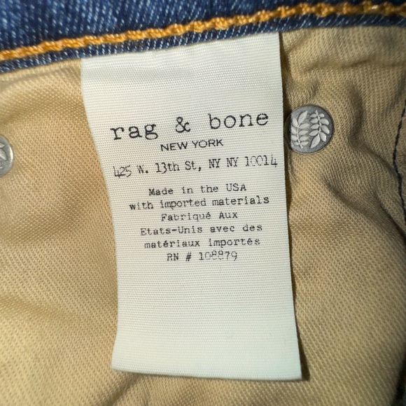 Rag & Bone ankle skinny raw hem Jeans. Size 29. EUC. Color CLN LLY DALE - Picture 12 of 14